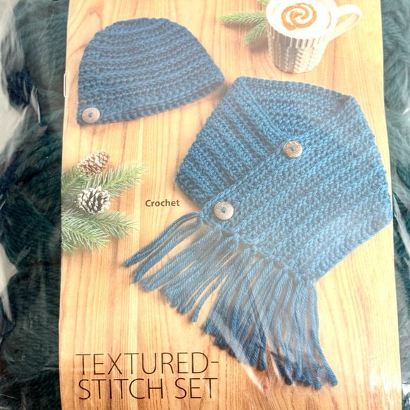 Annie's Hook & Needle Kit Club " Textured Stitch Set" Crochet Pattern/Yarn - New - Picture 2 of 4